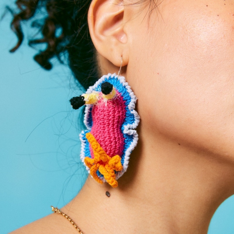 Aplysia Coral Earrings-feeky