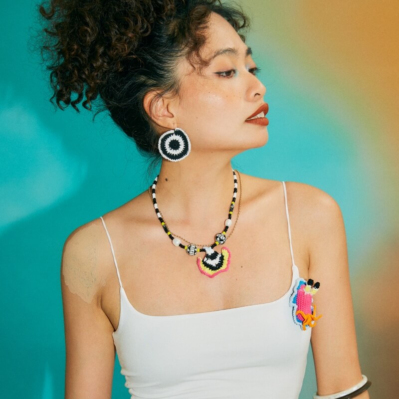 Black and white zebra outline earrings