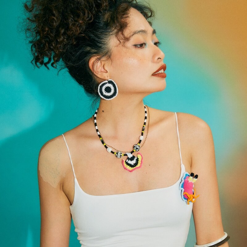 Black and white zebra outline earrings
