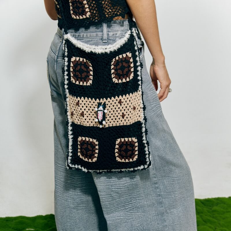 handmade jewelry  unique accessories Lying flat cat bag-feeky