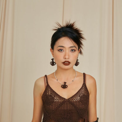 Brown Vase Earrings