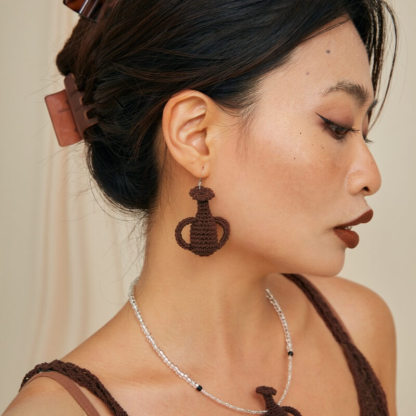 Brown Vase Earrings