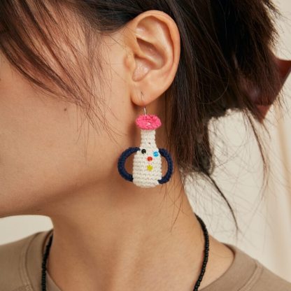Polka Dot Expression Vase Earrings