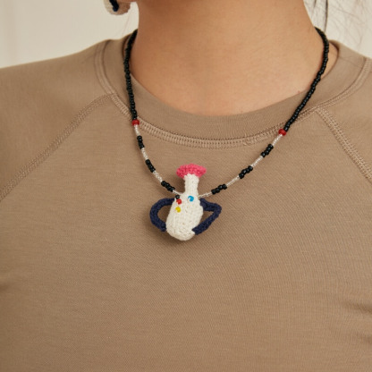 Polka Dot Expression Vase Necklace