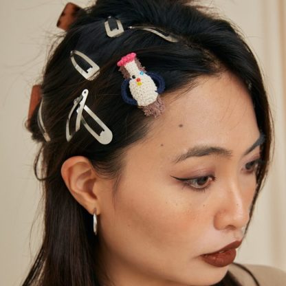 Polka dot expression vase Hair Clip
