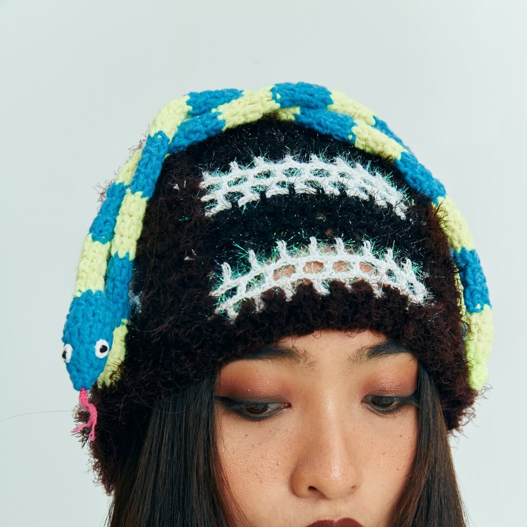 Hand-Crocheted | Snake Hat- Artisan Hand-Crocheted-hand crochet,handmade,Fashion items-feeky-Unique Sustainable Fashion