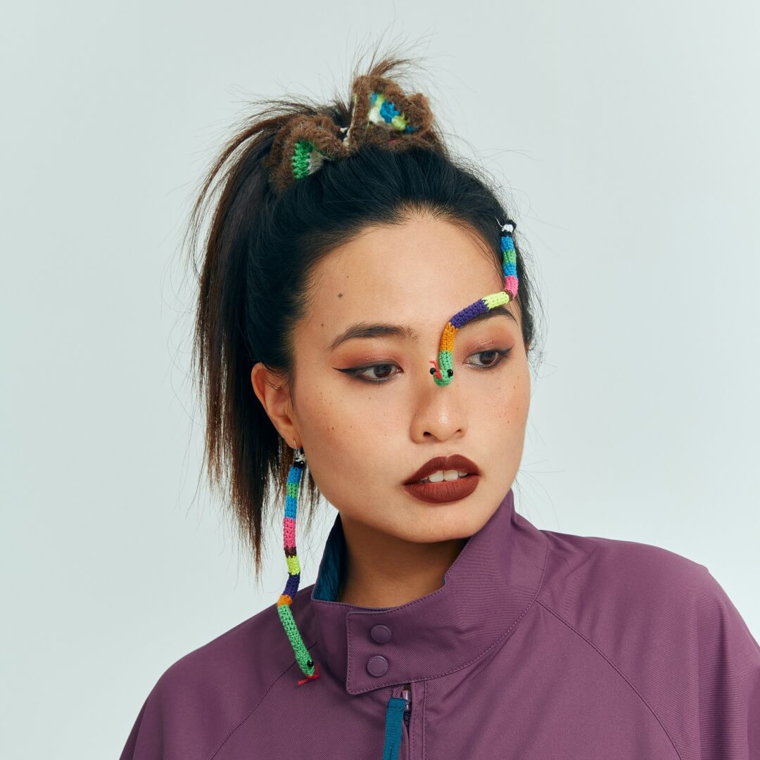 handmade jewelry  unique accessories Snake Earrings-feekyhand crochet,Fashion items,handmade