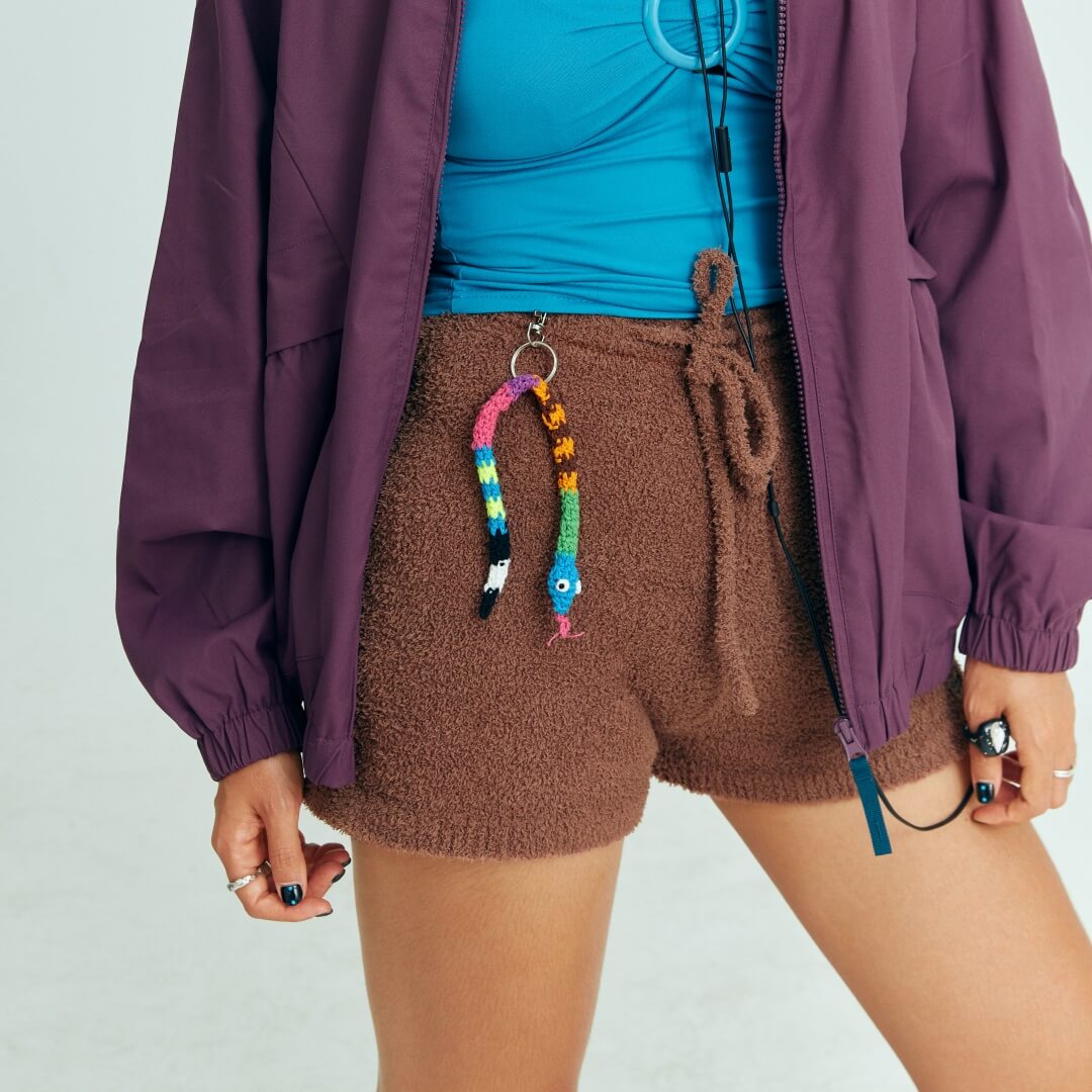 Hand-Crocheted | Snake Keychain- Artisan Hand-Crocheted-Original DIY Crochet,Fashion items,handmade-feeky-Unique Sustainable Fashion