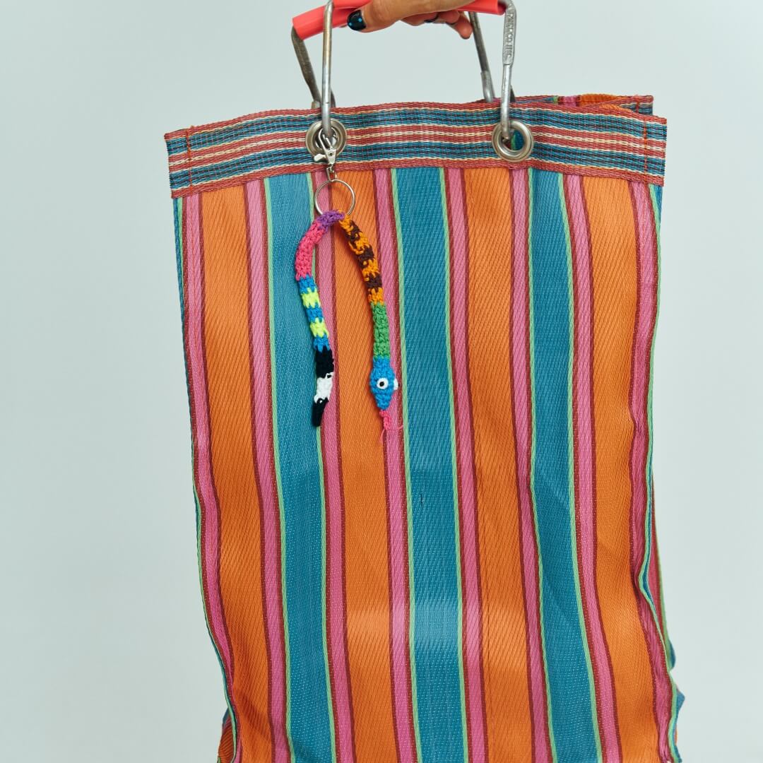 Hand-Crocheted | Snake Keychain- Artisan Hand-Crocheted-Original DIY Crochet,Fashion items,handmade-feeky-Unique Sustainable Fashion