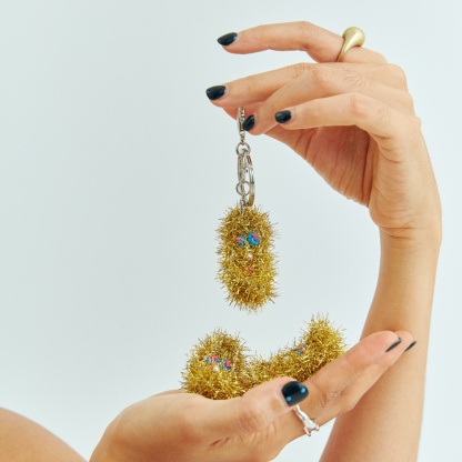 Gold Yuanbao Keychain