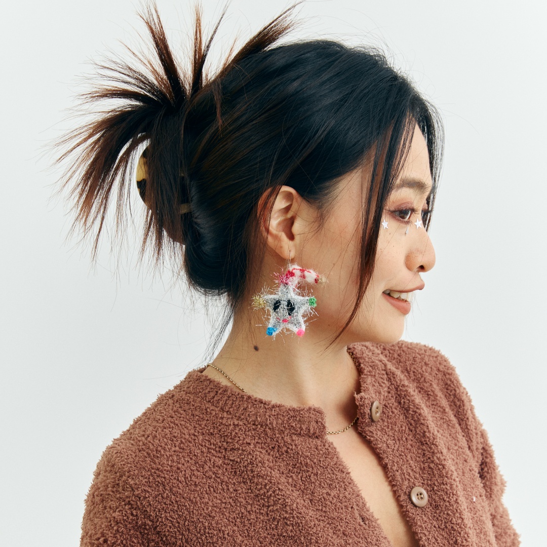 handmade jewelry  unique accessories Star Earrings-feeky