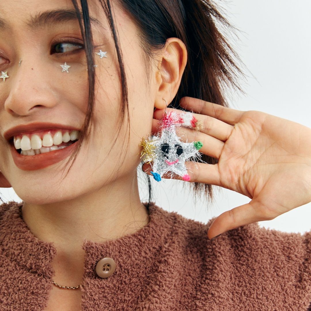 handmade jewelry  unique accessories Star Earrings-feeky