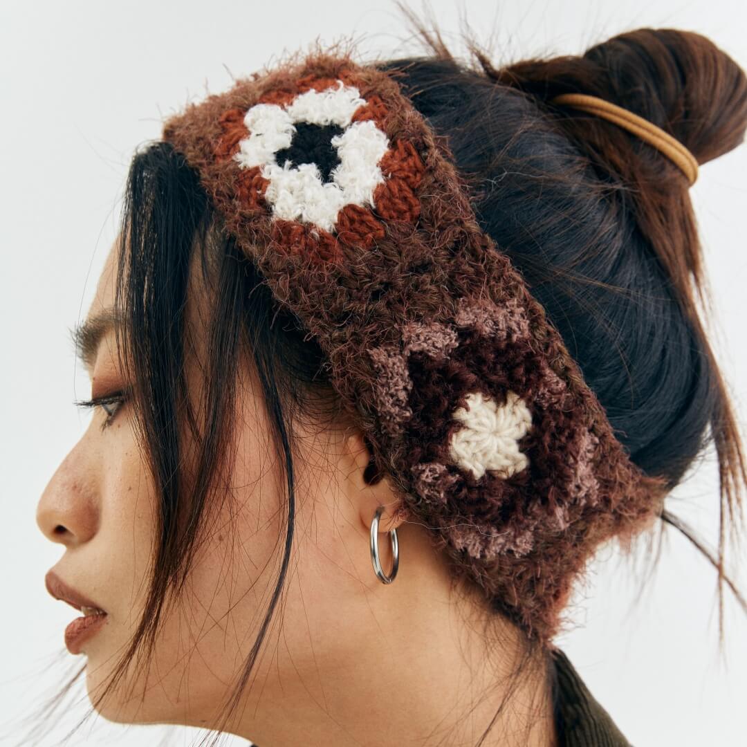 Vintage grid headband