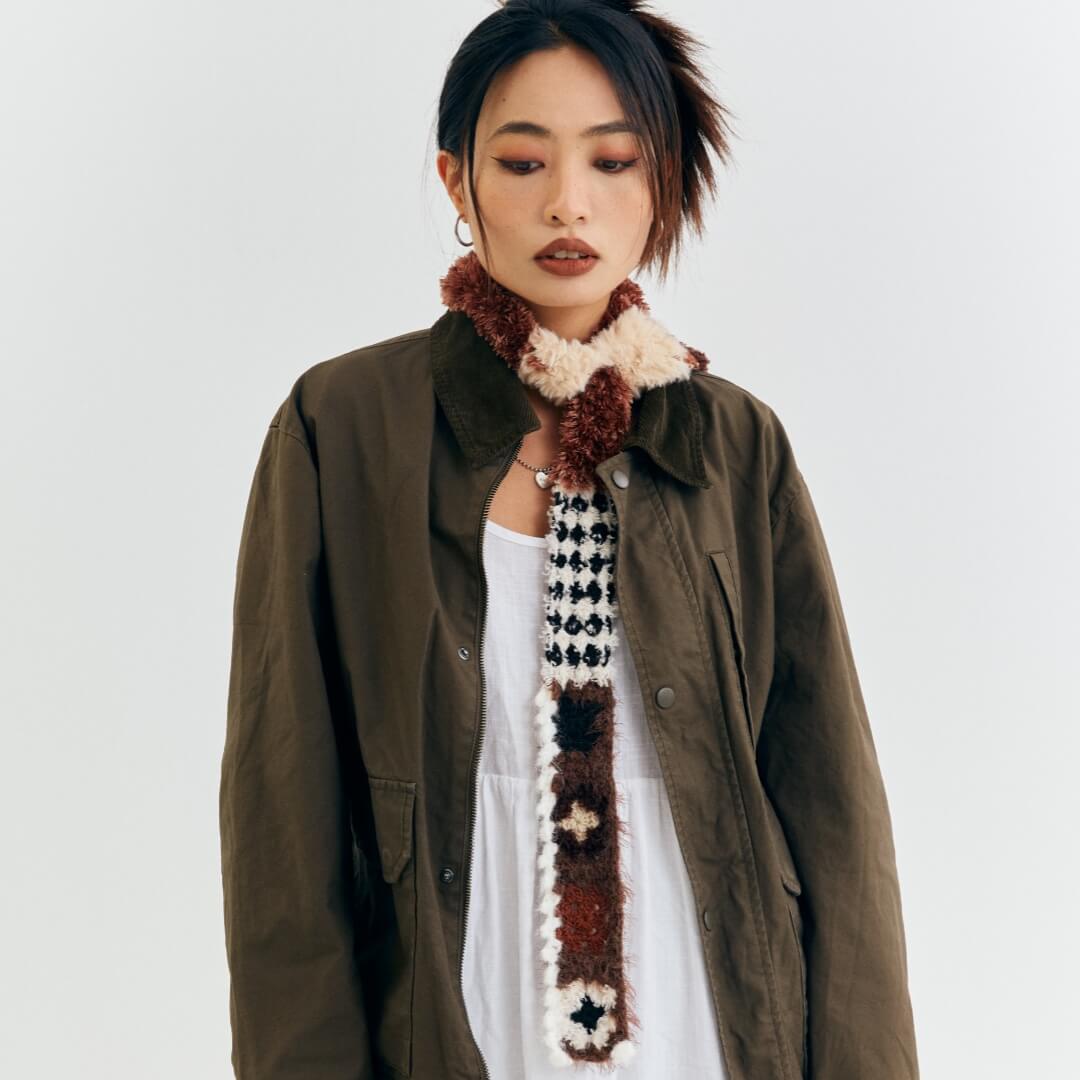 Vintage grid scarf