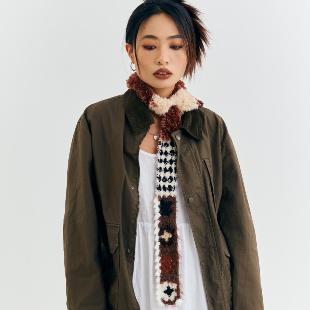 Vintage grid scarf