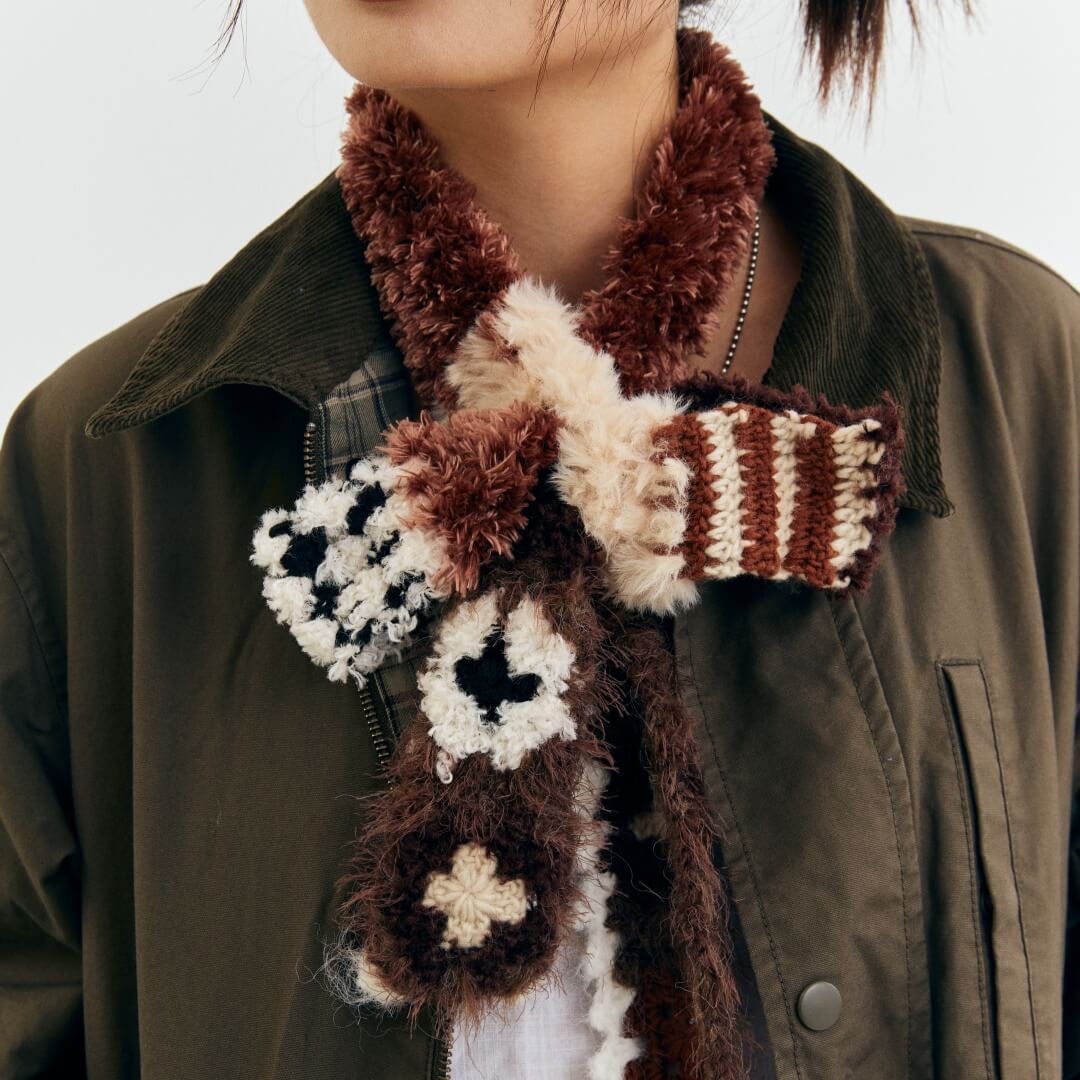 Vintage grid scarf