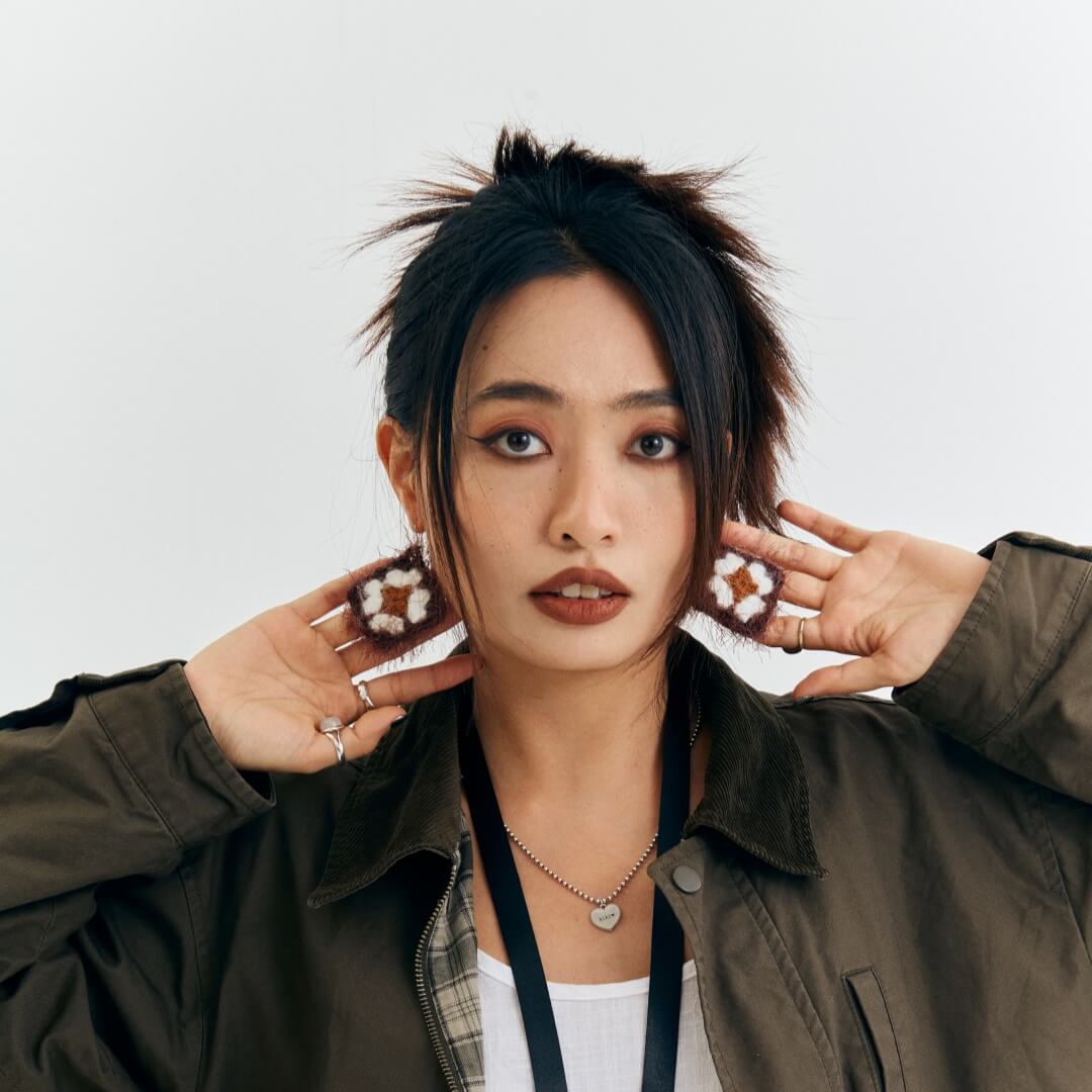 Vintage Grid Earrings