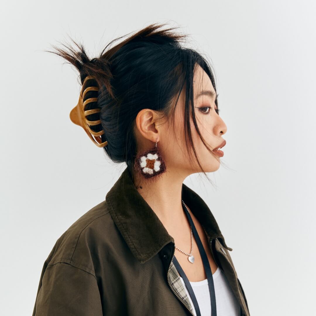 Vintage Grid Earrings