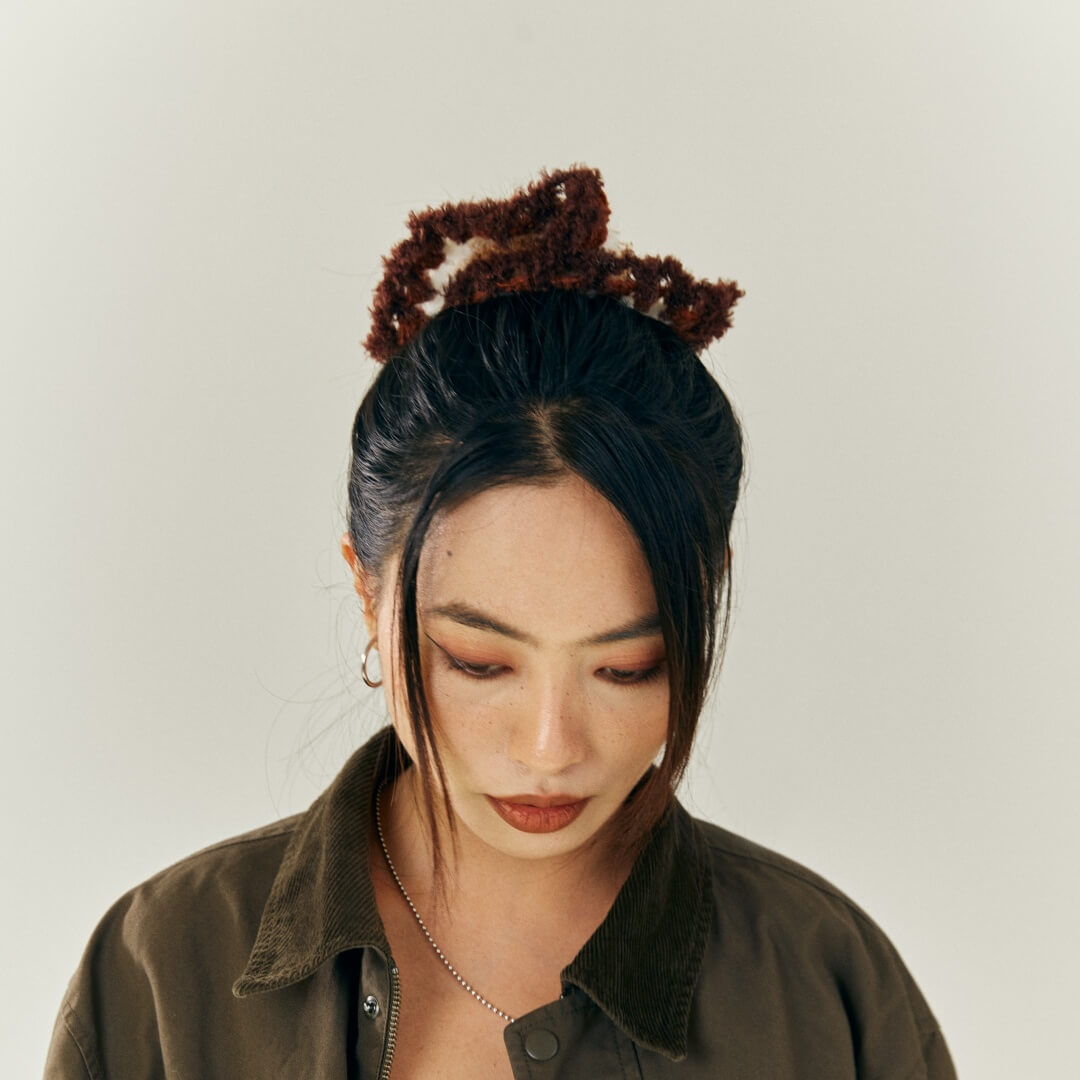 Vintage grid hairband