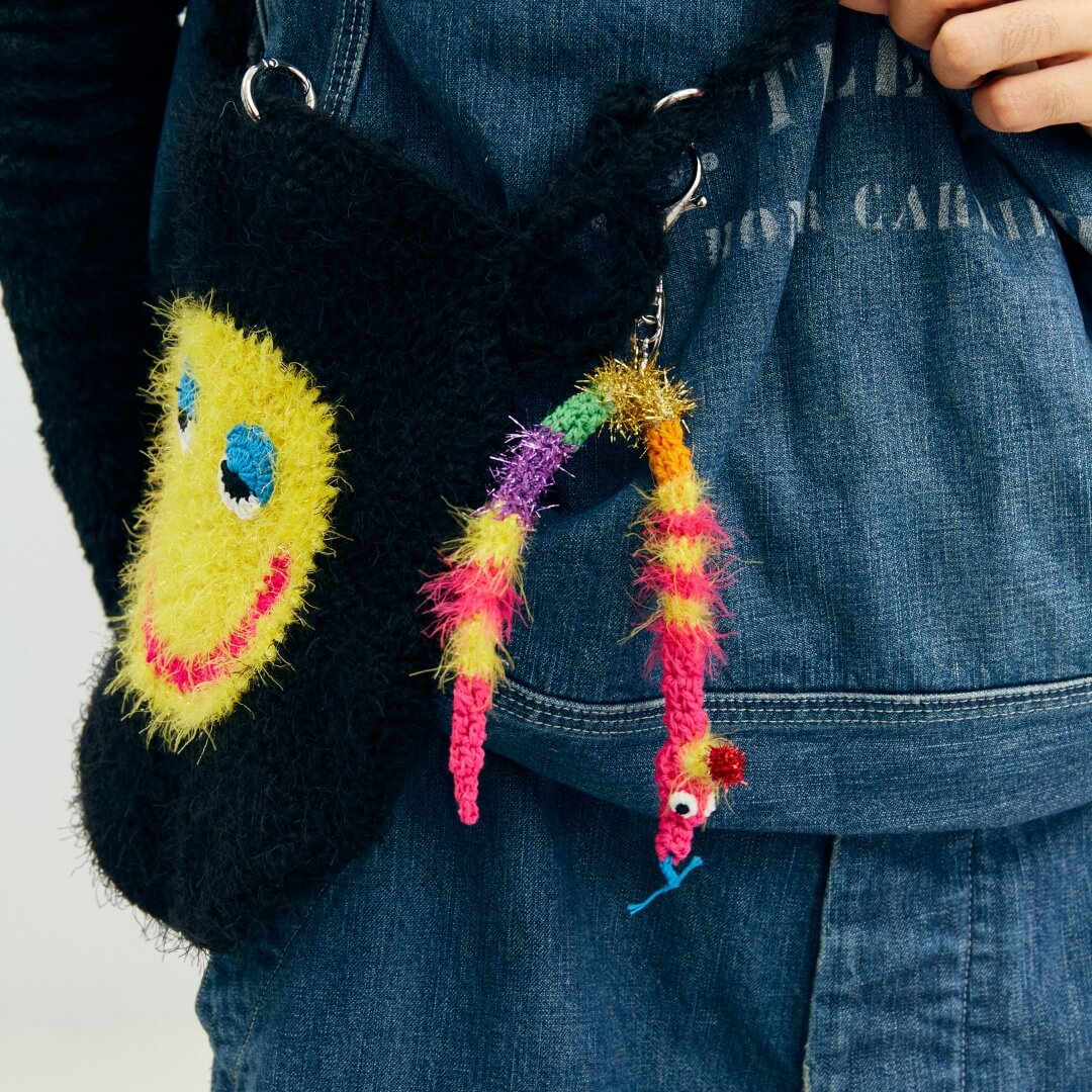 handmade jewelry  unique accessories Happy Dopamine Lucky Snake Keychain-feeky