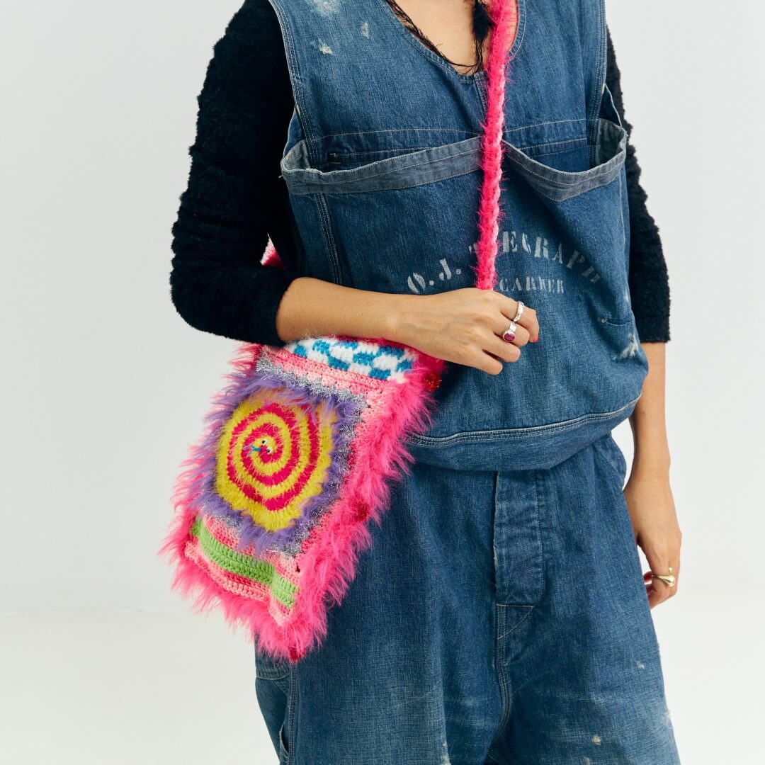 Smiling colorful bag