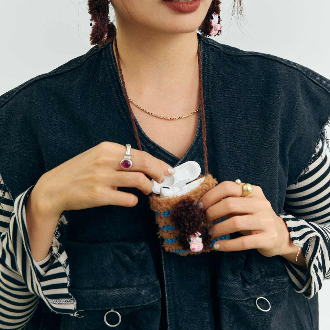 handmade jewelry  unique accessories Dog Earphones Bag-feeky