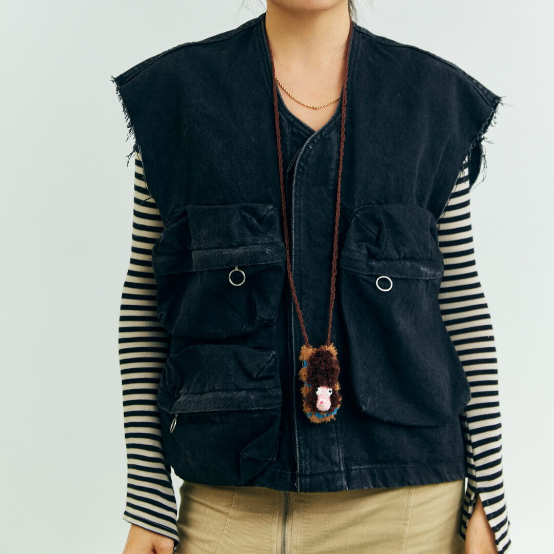 handmade jewelry  unique accessories Dog lipstick bag-feeky