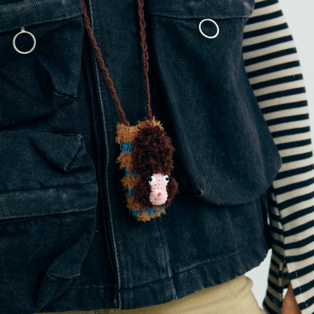 handmade jewelry  unique accessories Dog lipstick bag-feeky