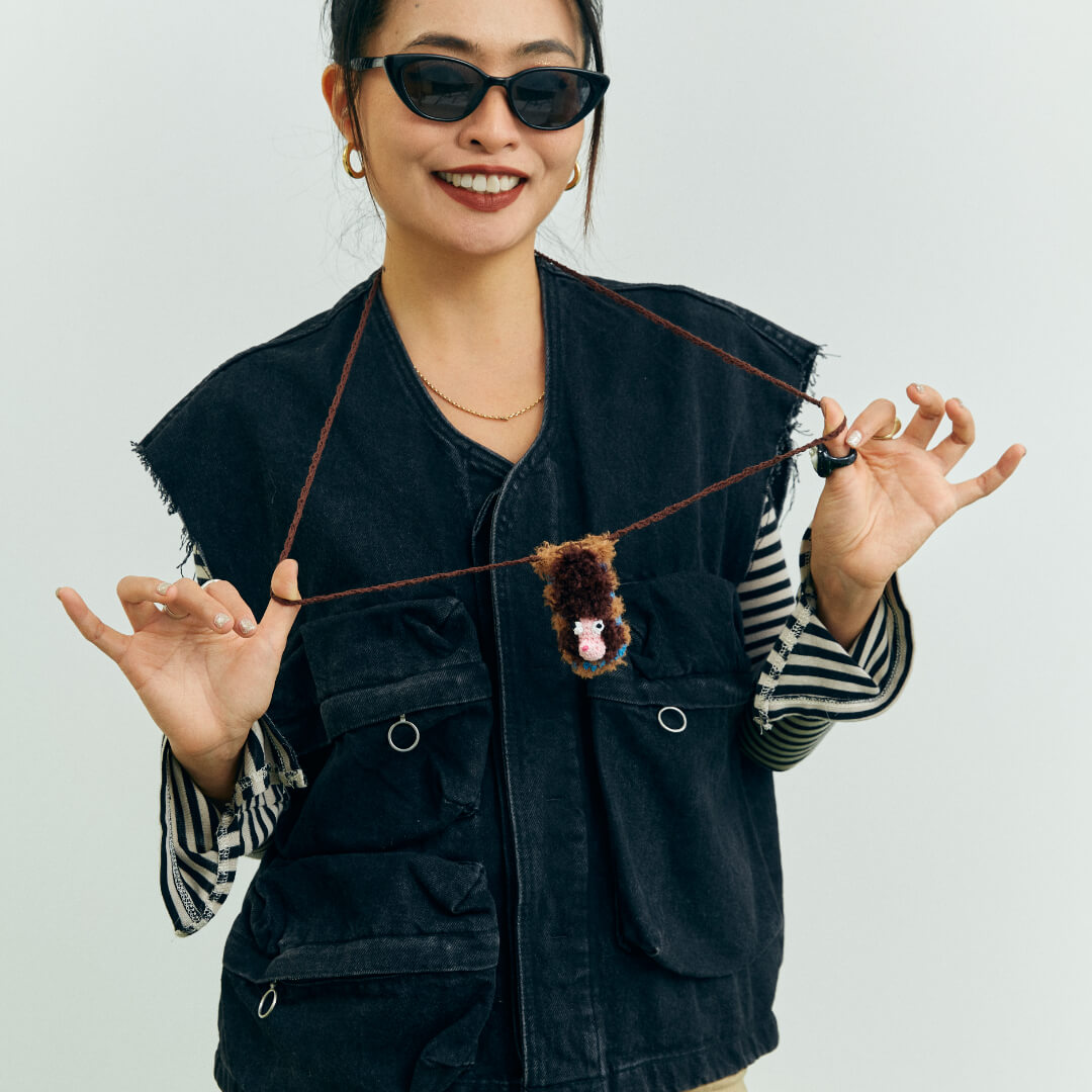 handmade jewelry  unique accessories Dog lipstick bag-feeky