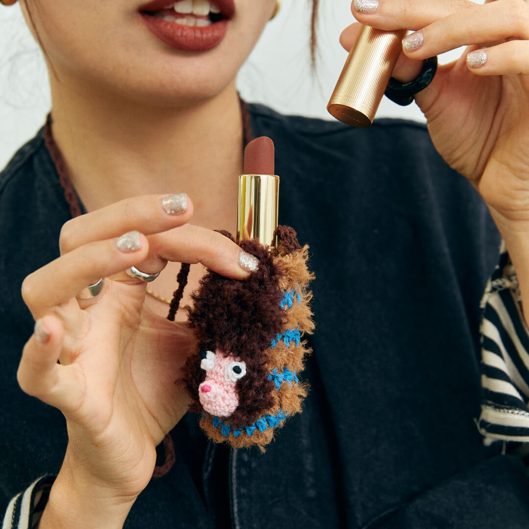 handmade jewelry  unique accessories Dog lipstick bag-feeky