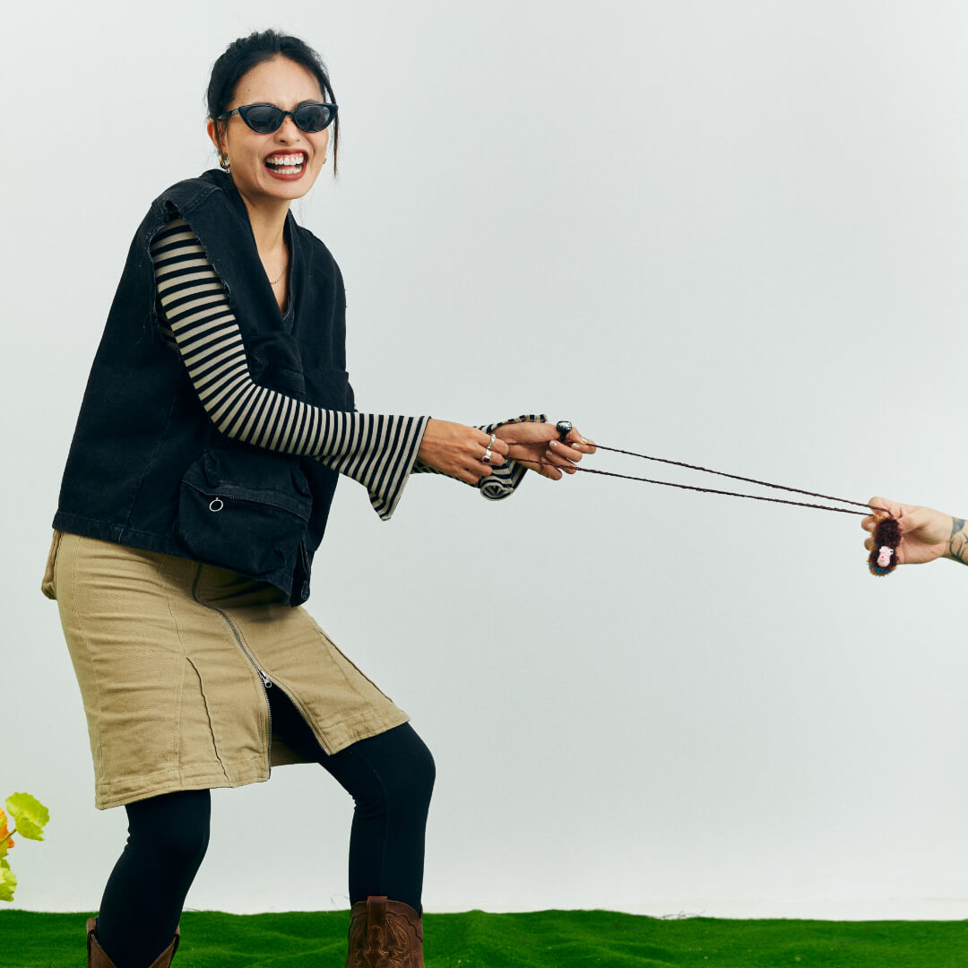 handmade jewelry  unique accessories Dog lipstick bag-feeky