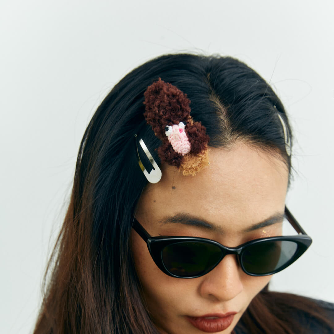 Hand-Crocheted | Dog Hair Clip- Artisan Hand-Crocheted--feeky-Unique Sustainable Fashion