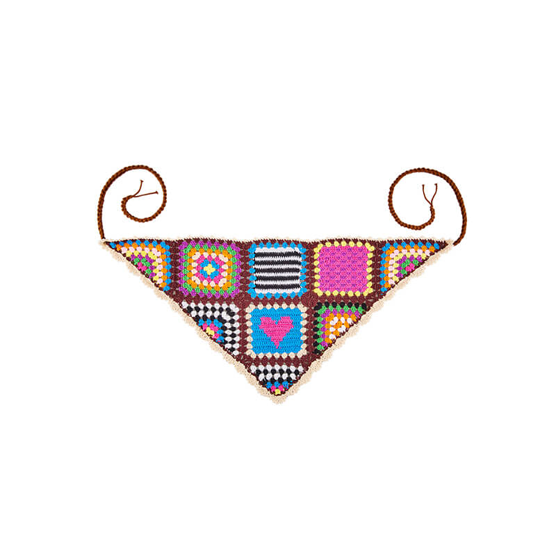 handmade jewelry  unique accessories Colorful Triangle Headscarf-feeky