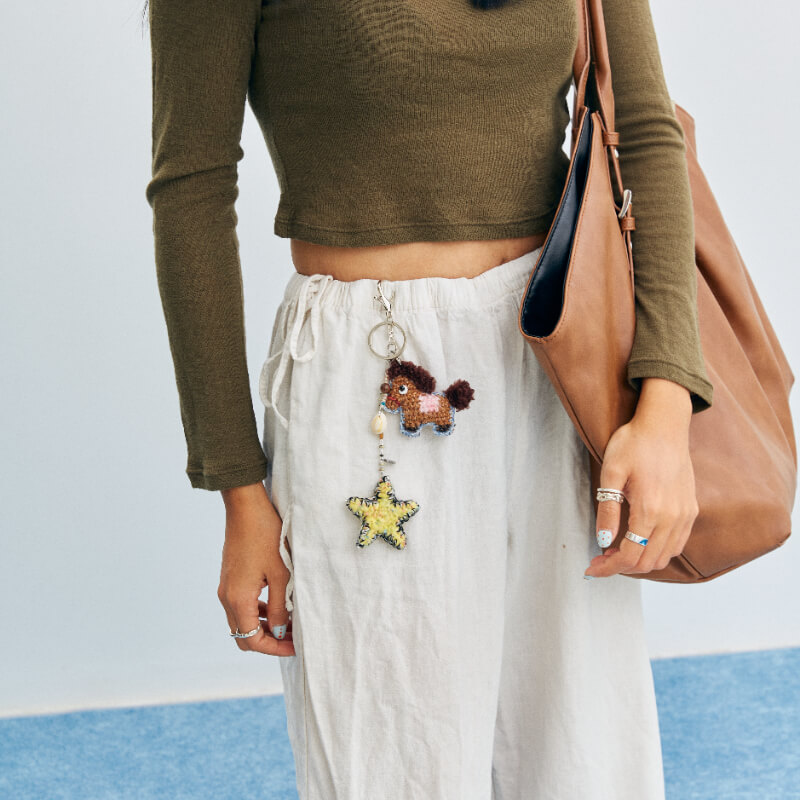 Little Pony Yellow Star Keychain