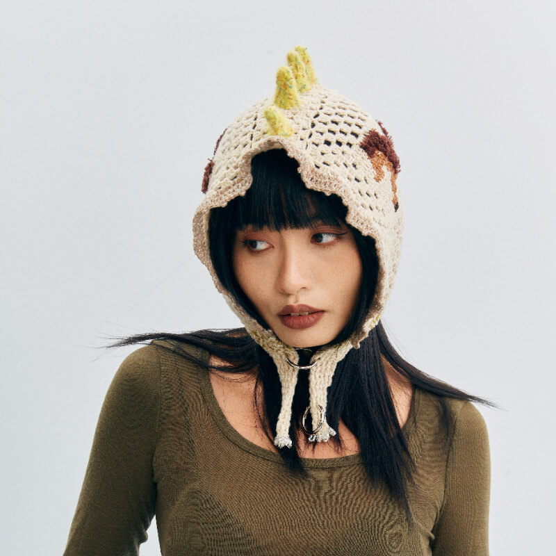 Hand-crocheted unicorn pony hat  wool knitted hat