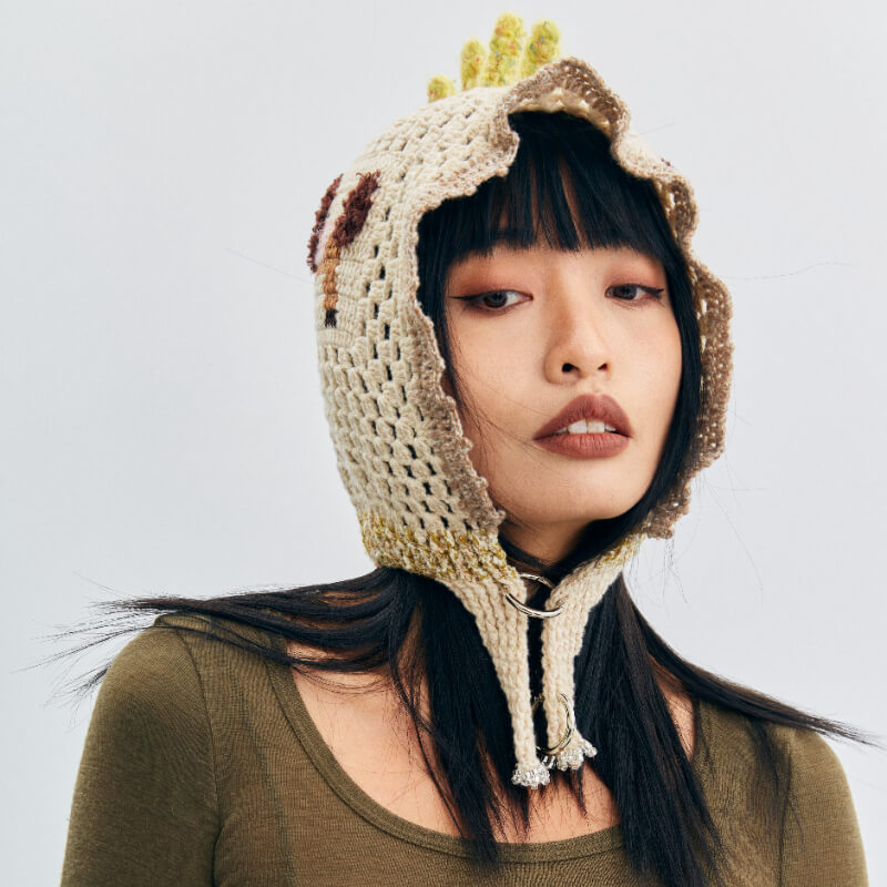 Hand-crocheted unicorn pony hat  wool knitted hat