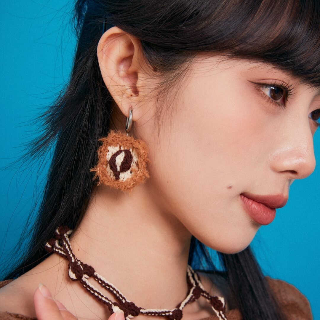 handmade jewelry  unique accessories Coffee bean earrings-feeky