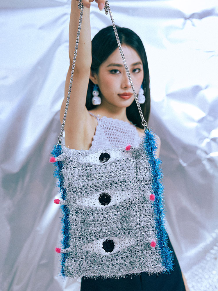 handmade jewelry  unique accessories Three eye bag-feeky