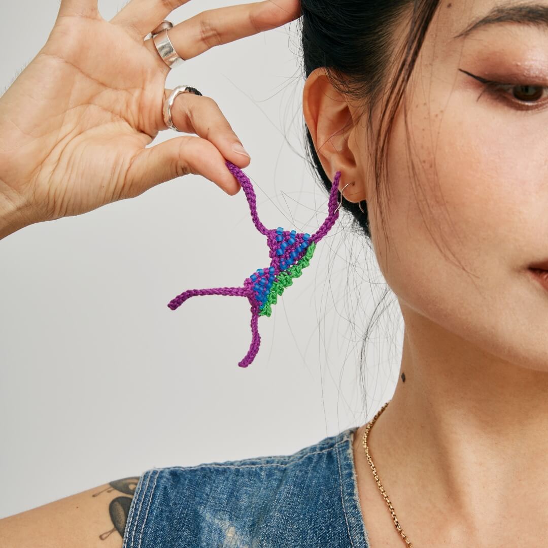  Micro-Crochet | Bikini Earrings- Artisan Hand-Crocheted--feeky-Unique Sustainable Fashion