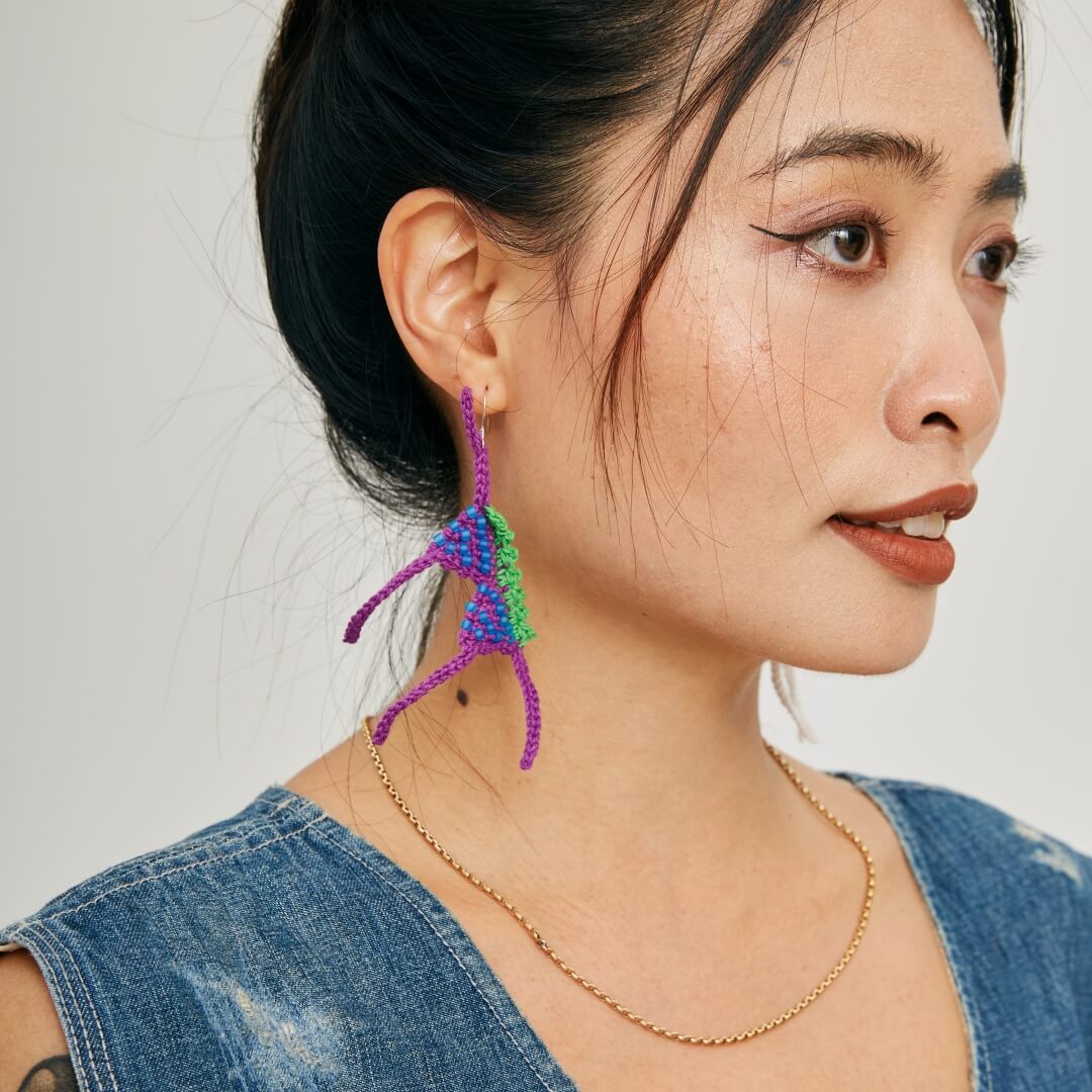  Micro-Crochet | Bikini Earrings- Artisan Hand-Crocheted--feeky-Unique Sustainable Fashion