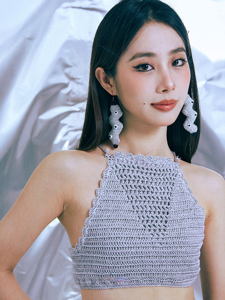 Silver banana earrings-feeky