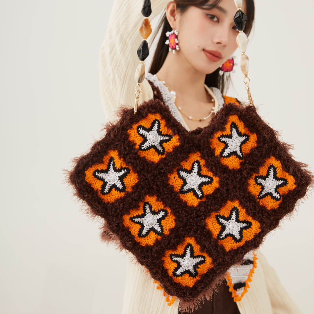 Hand-Crocheted | Star Bag- Artisan Hand-Crocheted--feeky-Unique Sustainable Fashion