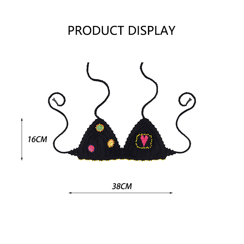 Smiley Heart Halter Bra-feeky
