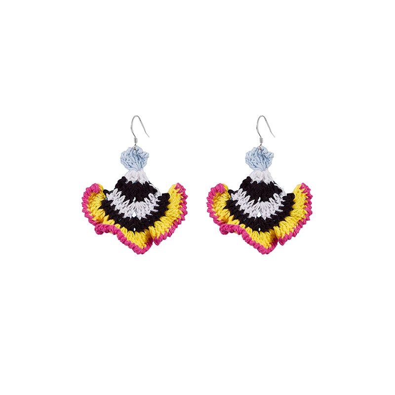 Coral zebra print earrings