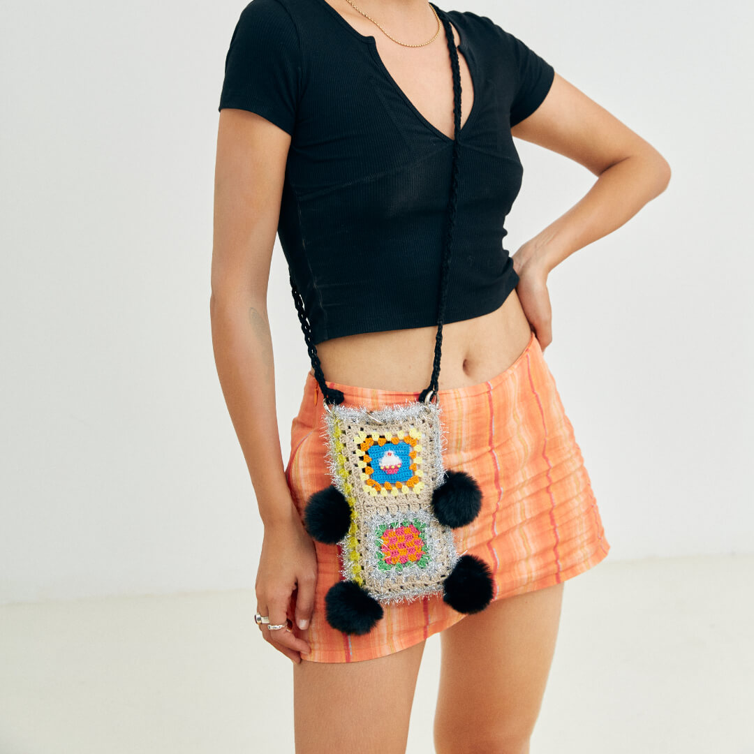 handmade jewelry  unique accessories Cake Pattern Phone Bag-feeky