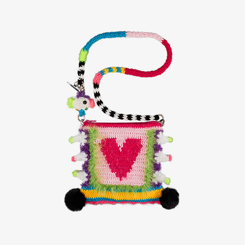 Colorful Crochet Multi-Function Bag