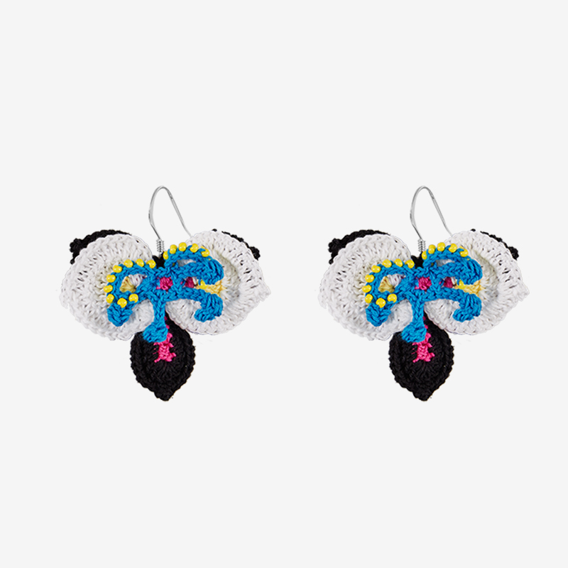 Butterfly orchid earrings