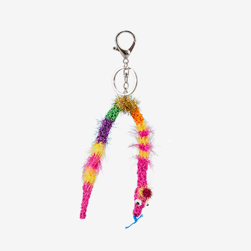 handmade jewelry  unique accessories Happy Dopamine Lucky Snake Keychain-feeky