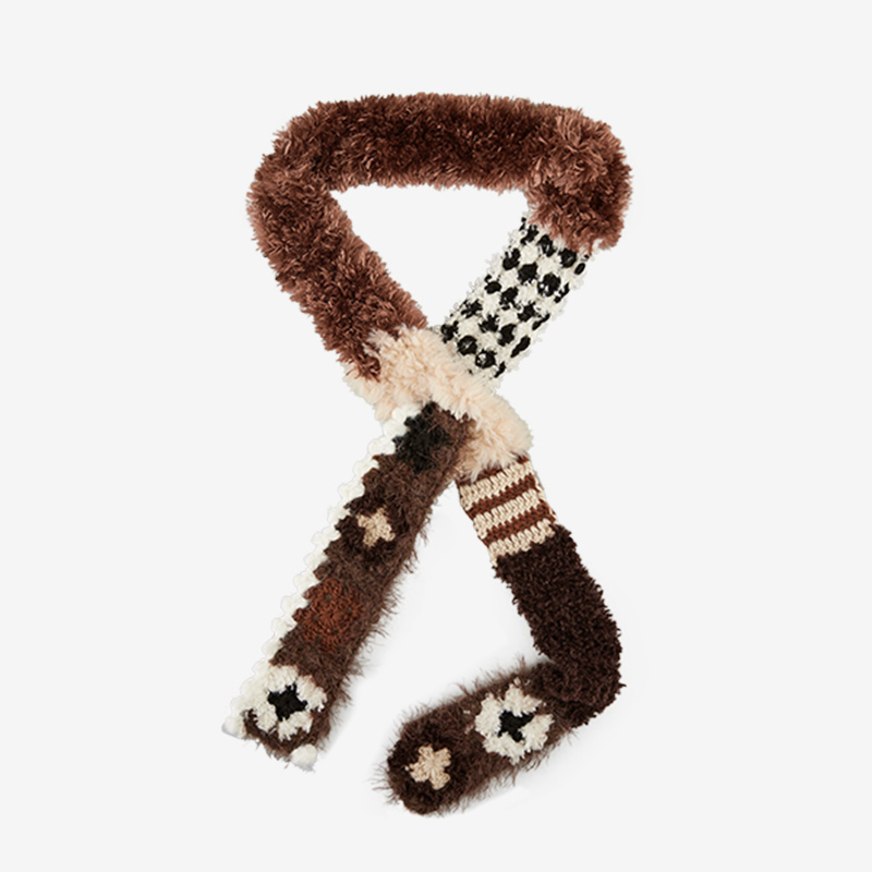 handmade jewelry  unique accessories Vintage grid scarf-feeky