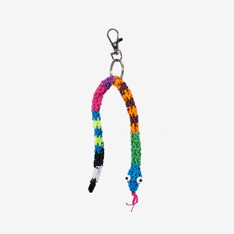 Hand-Crocheted | Snake Keychain- Artisan Hand-Crocheted-Original DIY Crochet,Fashion items,handmade-feeky-Unique Sustainable Fashion